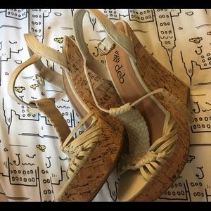 nude summer platform heel wedges